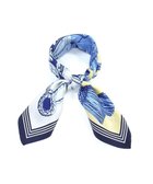 【マルカオリジナル/Marca originals】の【伝統横濱スカーフ】ビッグタッセル 鞍(FET-056) 小判 シルクツイル スカーフ 人気、トレンドファッション・服の通販 founy(ファニー) ファッション Fashion レディースファッション Fashion for Women おすすめ Recommended / Our Picks クラシカル Classical, Vintage-Inspired シルク Silk, 100% Silk スカーフ Scarf, Neckwear ストール Stole, Wrap タッセル Tassel, Fringe ドレープ Drape, Draping Fabric ハンカチ Handkerchief, Hanky バンダナ Bandana, Head Scarf プリント Print, Printed Pattern thumbnail イエロー×ブルー|ID: prp329100004867338 ipo3291000000036256591