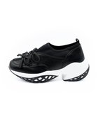 【アポム/APOM】のウォーターレジストプラットフォームリボンスニーカー ブラック|ID: prp329100004867343 ipo3291000000036256681