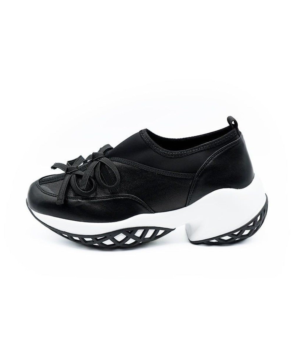 【アポム/APOM】のウォーターレジストプラットフォームリボンスニーカー インテリア・キッズ・メンズ・レディースファッション・服の通販 founy(ファニー) ファッション Fashion レディースファッション Fashion for Women 厚底 Platform Shoes クッション Cushion, Throw Pillow シューズ Shoes, Footwear スニーカー Sneakers, Trainers ダブル Double, Double-Breasted トレンド Trend, Trending Now 定番 Standard, Basic Item フェミニン Feminine, Girly リボン Ribbon, Bow ブラック|ID: prp329100004867343 ipo3291000000036256681