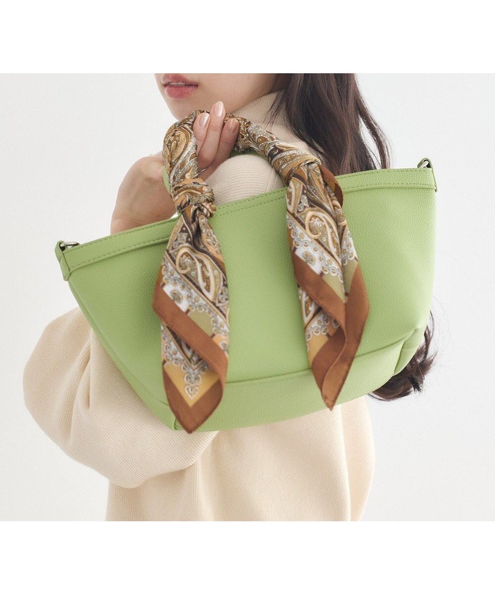 【アースミュージックアンドエコロジー/earth music&ecology】のスカーフSET 2WAYミニトートバッグ インテリア・キッズ・メンズ・レディースファッション・服の通販 founy(ファニー) 　ファッション　Fashion　レディースファッション　Fashion for Women　バッグ　Bags　ショルダー　Shoulder, Shoulder Strap　スカーフ　Scarf, Neckwear　スマート　Smart, Elegant　エレガント 上品　Elegant　財布　Wallet, Purse　Green|ID: prp329100004867348 ipo3291000000036256756