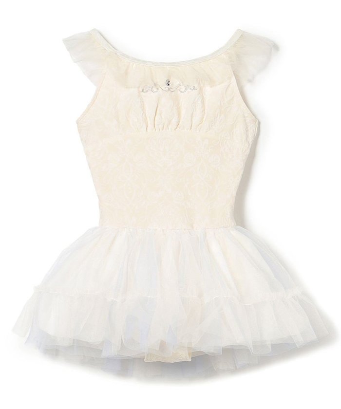 【チャコット/Chacott / KIDS】のスカート付レオタード インテリア・キッズ・メンズ・レディースファッション・服の通販 founy(ファニー) https://founy.com/ ファッション Fashion キッズファッション Fashion for Kids シューズ Shoes, Footwear ジャカード／ジャガード Jacquard, Woven Pattern ストーン Stone, Gem-Like チュール Tulip, Tulip Motif モチーフ Motif, Design Theme リボン Ribbon, Bow |ID: prp329100004867476 ipo3291000000036260337