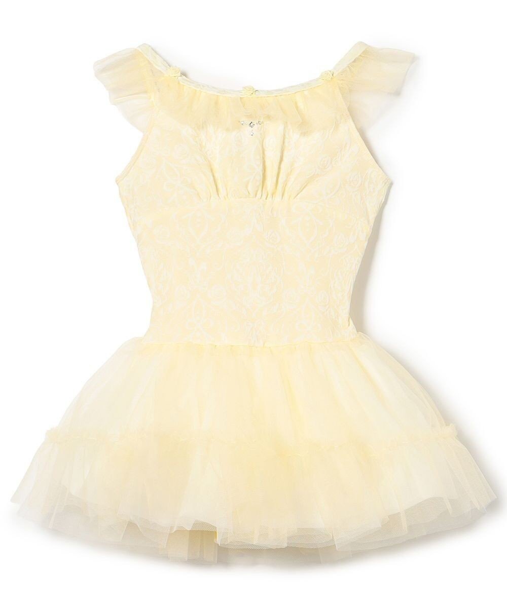 【チャコット/Chacott / KIDS】のスカート付レオタード インテリア・キッズ・メンズ・レディースファッション・服の通販 founy(ファニー) 　ファッション　Fashion　キッズファッション　Fashion for Kids　シューズ　Shoes, Footwear　ジャカード／ジャガード　Jacquard, Woven Pattern　ストーン　Stone, Gem-Like　チュール　Tulip, Tulip Motif　モチーフ　Motif, Design Theme　リボン　Ribbon, Bow　レモンクリーム|ID: prp329100004867476 ipo3291000000036260341