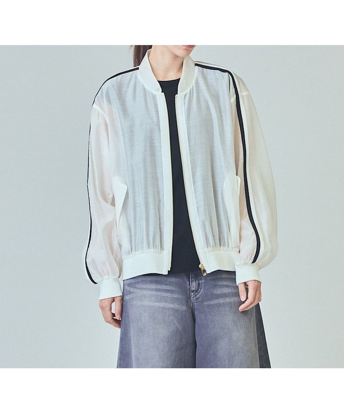 【グレース コンチネンタル/GRACE CONTINENTAL】のシアーラインブルゾン インテリア・キッズ・メンズ・レディースファッション・服の通販 founy(ファニー) https://founy.com/ ファッション Fashion レディースファッション Fashion for Women アウター Coat / Outerwear Collection レディースジャケット・軽アウター Jackets ブルゾンジャケット・スポーティアウター Blouson Jackets おすすめ Recommended / Our Picks シアー Sheer, See-Through シルク Silk, 100% Silk ジャケット Jacket, Outerwear デニム Denim, Jeans Material ブルゾン Blouson, Bomber Jacket レーシー Lacy, Lace-Like ワイド Wide, Wide Fit エレガント 上品 Elegant 夏 Summer 春 Spring S/S・春夏 SS, Spring/Summer, Warm Season A/W・秋冬 Autumn/Winter |ID: prp329100004867504 ipo3291000000036260448