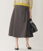 【自由区/JIYU-KU】の【洗える】リネンビスコースストレッチフレア スカート スレート|ID: prp329100004867505 ipo3291000000036260456