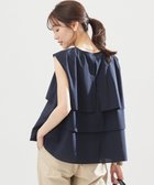 【組曲/KUMIKYOKU】の【WEB限定】コットンレーヨンシャーティングノースリーブ ブラウス 人気、トレンドファッション・服の通販 founy(ファニー) ファッション Fashion レディースファッション Fashion for Women トップス・カットソー Cut & Sew Tops キャミソール&ノースリーブ Camisoles & Sleeveless Tops シャツ・ブラウス・オフィスカジュアル Elegant Blouses & Button-Ups エレガント 上品 Elegant 春 Spring コンパクト Compact, Small Size シンプル Simple, Minimal ノースリーブ Sleeveless, No-Sleeve フェミニン Feminine, Girly フリル Frill, Ruffle ブロード Broadcloth, Fine Cotton S/S・春夏 SS, Spring/Summer, Warm Season 夏 Summer thumbnail ネイビー系|ID: prp329100004867540 ipo3291000000036260697