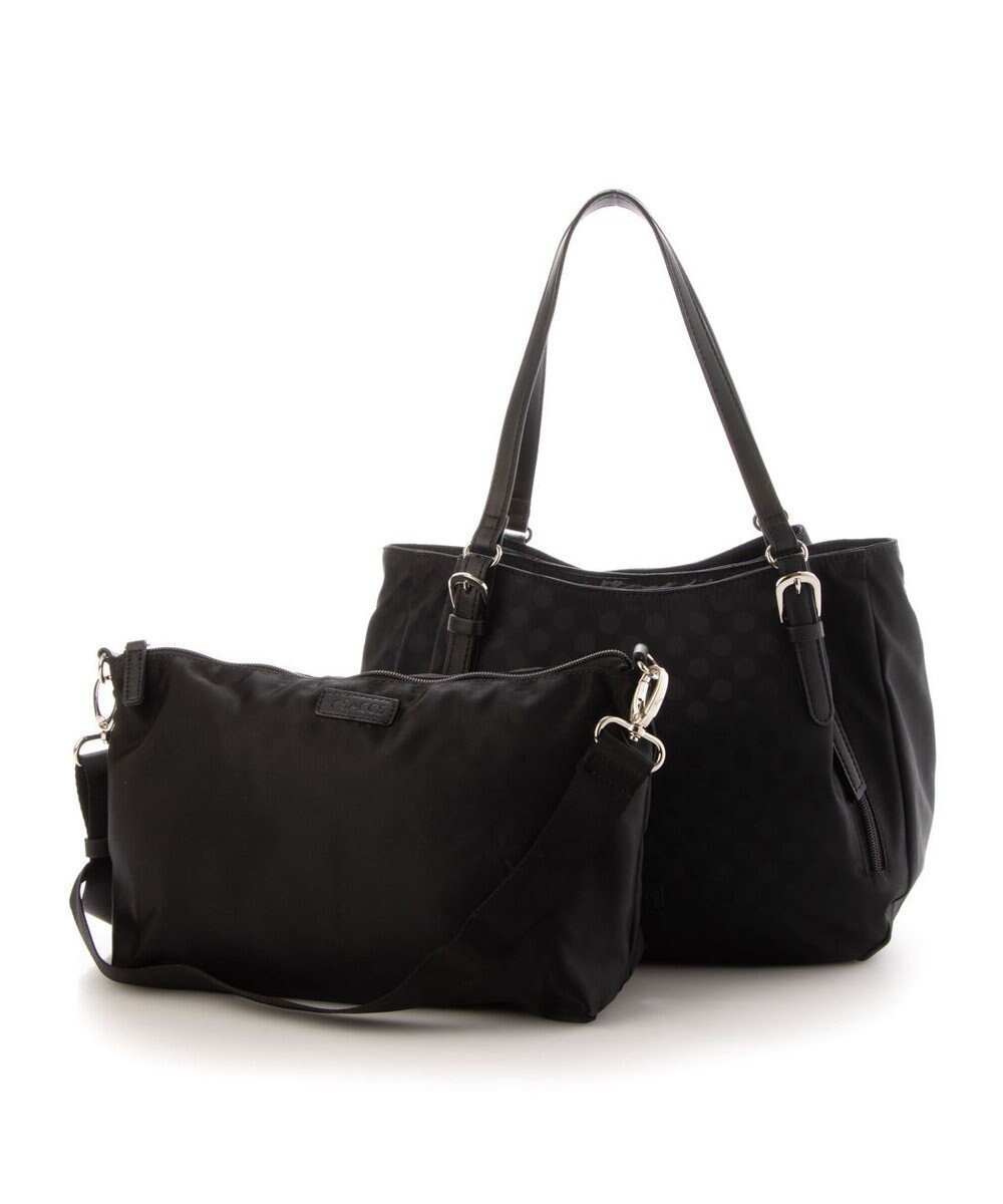 【イザック/Y'SACCS】のポーチ付きドットジャカードトート インテリア・キッズ・メンズ・レディースファッション・服の通販 founy(ファニー) ファッション Fashion レディースファッション Fashion for Women バッグ Bags ポーチ&ミニバッグ Pouches & Mini Bags ショルダー Shoulder, Shoulder Strap ショート Short, Short Length ジャカード/ジャガード Jacquard, Woven Pattern ドット Polka Dot, Dot Pattern ポケット Pocket, Pocket Detail ポーチ Pouch, Small Case 人気 Popular, Best Seller 水玉 Polka Dot, Dot Pattern ブラック|ID: prp329100004867548 ipo3291000000036260769