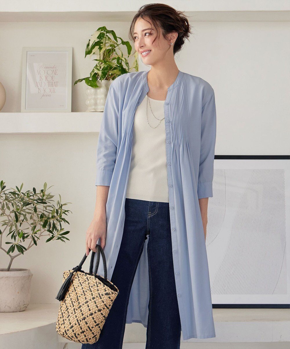 【ティアクラッセ/Tiaclasse】の【3way】ピンタックシャツワンピース インテリア・キッズ・メンズ・レディースファッション・服の通販 founy(ファニー) ファッション Fashion レディースファッション Fashion for Women ワンピース Dresses シャツワンピース / 1枚で着映えコーデ Shirt Dresses アクセサリー Fashion Accessories 春 Spring 秋 Autumn カーディガン Cardigan, Knitwear スキッパー Skipper, Open Collar チュニック Tunic, Long Top フェミニン Feminine, Girly ポケット Pocket, Pocket Detail リボン Ribbon, Bow ロング Long, Long-Length 冬 Winter / This Winter S/S・春夏 SS, Spring/Summer, Warm Season 再入荷 Restock / Back in Stock 夏 Summer エレガント 上品 Elegant 新作・新入荷 New Arrivals / New In サックス|ID: prp329100004867549 ipo3291000000036260792