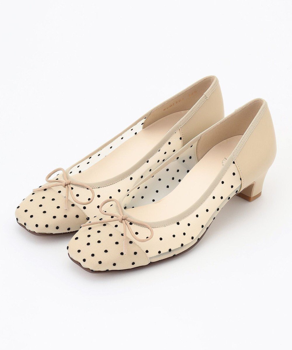 【組曲/KUMIKYOKU】の【WEB限定・低反発】チュールバレエパンプス 人気、トレンドファッション・服の通販 founy(ファニー) 　ファッション　Fashion　レディースファッション　Fashion for Women　秋　Autumn　クッション　Cushion, Throw Pillow　軽量　Lightweight, Ultra Light　シンプル　Simple, Minimal　タイツ　Tights, Legwear　チュール　Tulip, Tulip Motif　トレンド　Trend, Trending Now　ドット　Polka Dot, Dot Pattern　バレエ　Ballet, Ballet Style　フェミニン　Feminine, Girly　冬　Winter / This Winter　おすすめ　Recommended / Our Picks　夏　Summer　エレガント 上品　Elegant　 other-1|ID: prp329100004867554 ipo3291000000036260878