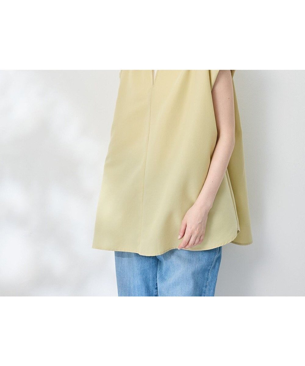 【エニー/ANY】のギャザーショートスリーブブラウス インテリア・キッズ・メンズ・レディースファッション・服の通販 founy(ファニー) 　ファッション　Fashion　レディースファッション　Fashion for Women　トップス・カットソー　Cut & Sew Tops　シャツ・ブラウス・オフィスカジュアル　Elegant Blouses & Button-Ups　ギャザー　Gathered, Ruffled　スキッパー　Skipper, Open Collar　夏　Summer　春　Spring　S/S・春夏　SS, Spring/Summer, Warm Season　洗える　Machine Washable　イエロー|ID: prp329100004867585 ipo3291000000036261259