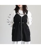 【グリーンパークス/Green Parks】の・SUGAR SPOON ミリタリーキャミチュニック 人気、トレンドファッション・服の通販 founy(ファニー) ファッション Fashion レディースファッション Fashion for Women アウター Coat / Outerwear Collection トップス・カットソー Cut & Sew Tops キャミソール&ノースリーブ Camisoles & Sleeveless Tops ベスト&ジレ / 重ね着スタイル Vests & Gilets おすすめ Recommended / Our Picks キャミソール Camisole, Spaghetti Strap Top ジップ Zip, Zipper チュニック Tunic, Long Top トレンド Trend, Trending Now ベスト Vest, Waistcoat ポケット Pocket, Pocket Detail メタル Metal, Metal Parts A/W・秋冬 Autumn/Winter thumbnail Black|ID: prp329100004867587 ipo3291000000036261278