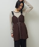 【グリーンパークス/Green Parks】の・SUGAR SPOON ミリタリーキャミチュニック 人気、トレンドファッション・服の通販 founy(ファニー) ファッション Fashion レディースファッション Fashion for Women アウター Coat / Outerwear Collection トップス・カットソー Cut & Sew Tops キャミソール&ノースリーブ Camisoles & Sleeveless Tops ベスト&ジレ / 重ね着スタイル Vests & Gilets おすすめ Recommended / Our Picks キャミソール Camisole, Spaghetti Strap Top ジップ Zip, Zipper チュニック Tunic, Long Top トレンド Trend, Trending Now ベスト Vest, Waistcoat ポケット Pocket, Pocket Detail メタル Metal, Metal Parts A/W・秋冬 Autumn/Winter thumbnail Brown|ID: prp329100004867587 ipo3291000000036261279