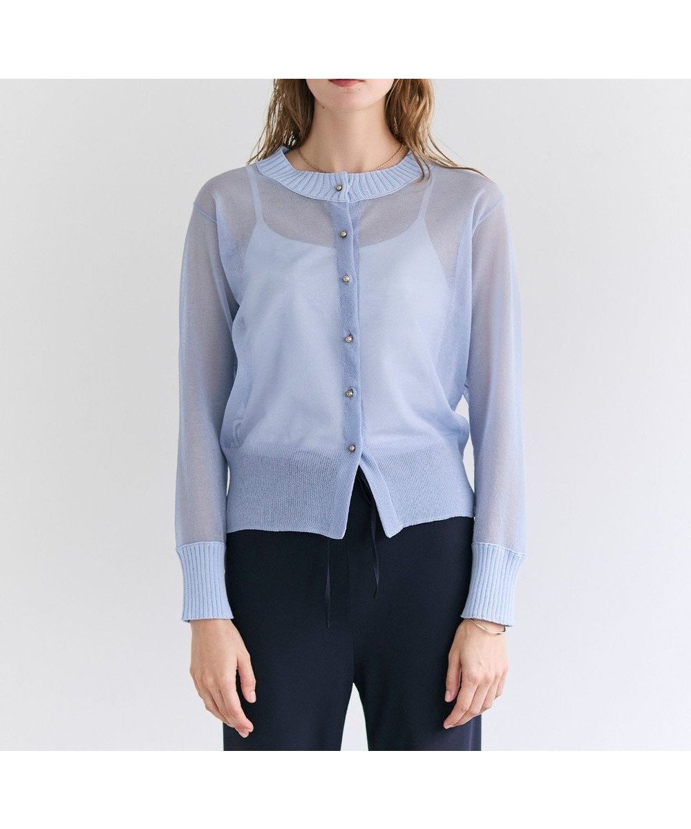 【ベイジ,/BEIGE,】のPYRRHOT / シアーコンビ リブカーディガン インテリア・キッズ・メンズ・レディースファッション・服の通販 founy(ファニー) ファッション Fashion レディースファッション Fashion for Women トップス・カットソー Cut & Sew Tops ニット Knit Tops & Sweaters カーディガン・羽織り Layered Style Cardigans インナー Innerwear カットソー Cut and Sewn Top カーディガン Cardigan, Knitwear シンプル Simple, Minimal ジャケット Jacket, Outerwear セーター Sweater, Knitwear バランス Balance, Style Balance フレア Flare, Flared ロング Long, Long-Length A/W・秋冬 Autumn/Winter S/S・春夏 SS, Spring/Summer, Warm Season 夏 Summer エレガント 上品 Elegant ビジネス 仕事 通勤 Business / Work / Commuting Sax|ID: prp329100004867592 ipo3291000000036261315