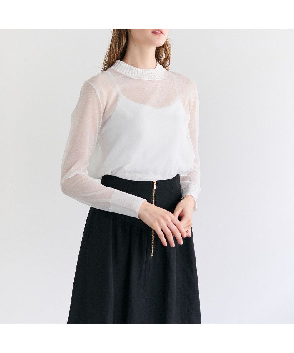 【ベイジ,/BEIGE,】のPYRRHOT / シアーコンビ バックスリットプルオーバー インテリア・キッズ・メンズ・レディースファッション・服の通販 founy(ファニー) ファッション Fashion レディースファッション Fashion for Women トップス・カットソー Cut & Sew Tops ニット Knit Tops & Sweaters カジュアルプルオーバー・ニットトップス Pullovers & Knit Tops / Casual Pullovers カットソー Cut and Sewn Top スリット Slit, Slit Detail セーター Sweater, Knitwear バランス Balance, Style Balance ボトム Bottoms, Lower Wear エレガント 上品 Elegant 夏 Summer S/S・春夏 SS, Spring/Summer, Warm Season A/W・秋冬 Autumn/Winter ビジネス 仕事 通勤 Business / Work / Commuting Ecru|ID: prp329100004867593 ipo3291000000036261325