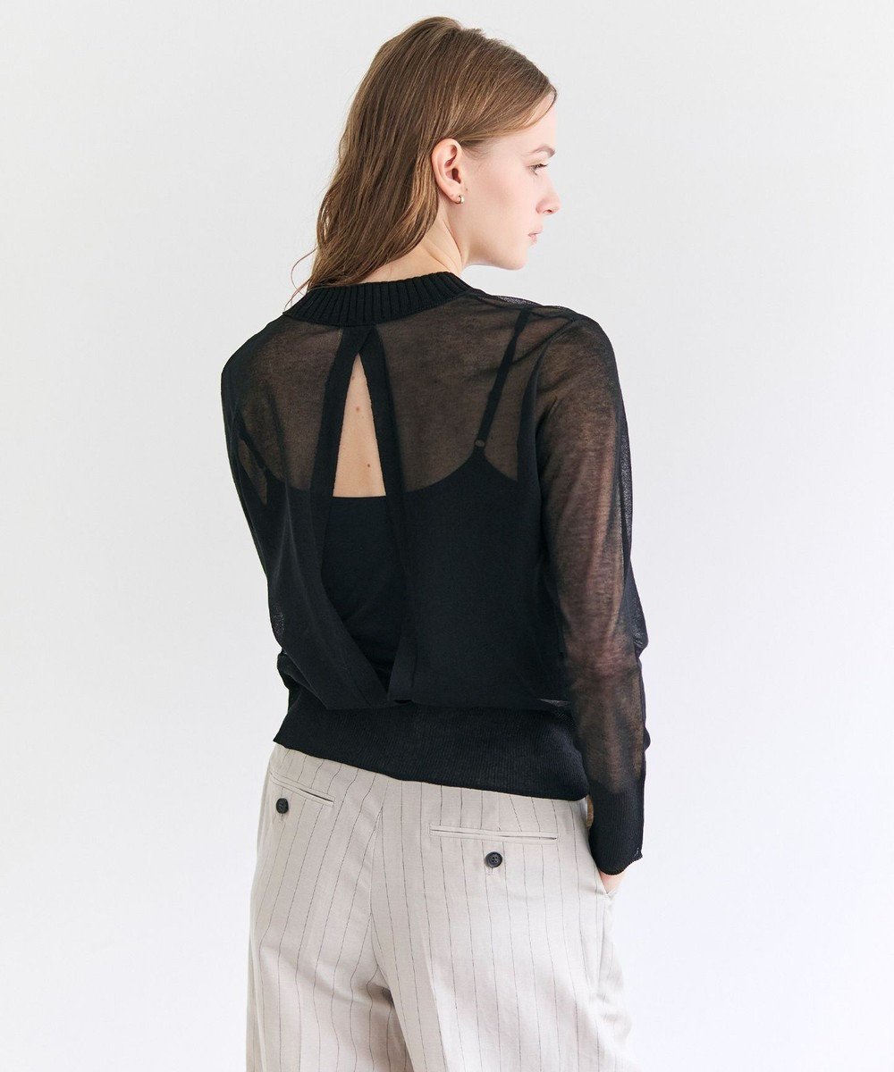 【ベイジ,/BEIGE,】のPYRRHOT / シアーコンビ バックスリットプルオーバー インテリア・キッズ・メンズ・レディースファッション・服の通販 founy(ファニー) ファッション Fashion レディースファッション Fashion for Women トップス・カットソー Cut & Sew Tops ニット Knit Tops & Sweaters カジュアルプルオーバー・ニットトップス Pullovers & Knit Tops / Casual Pullovers カットソー Cut and Sewn Top スリット Slit, Slit Detail セーター Sweater, Knitwear バランス Balance, Style Balance ボトム Bottoms, Lower Wear エレガント 上品 Elegant 夏 Summer S/S・春夏 SS, Spring/Summer, Warm Season A/W・秋冬 Autumn/Winter ビジネス 仕事 通勤 Business / Work / Commuting Black|ID: prp329100004867593 ipo3291000000036261329