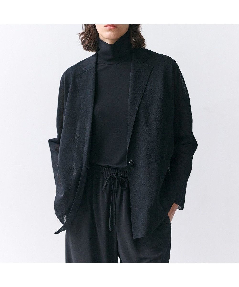 【ベイジ,/BEIGE,】のPYRRHOT / シアーコンビ ニットジャケット インテリア・キッズ・メンズ・レディースファッション・服の通販 founy(ファニー) 　ファッション　Fashion　レディースファッション　Fashion for Women　アウター　Coat / Outerwear Collection　レディースジャケット・軽アウター　Jackets　カーディガン　Cardigan, Knitwear　シアー　Sheer, See-Through　ジャケット　Jacket, Outerwear　セーター　Sweater, Knitwear　デニム　Denim, Jeans Material　ノースリーブ　Sleeveless, No-Sleeve　エレガント 上品　Elegant　夏　Summer　S/S・春夏　SS, Spring/Summer, Warm Season　A/W・秋冬　Autumn/Winter　ビジネス 仕事 通勤　Business / Work / Commuting　Black|ID: prp329100004867602 ipo3291000000036261389