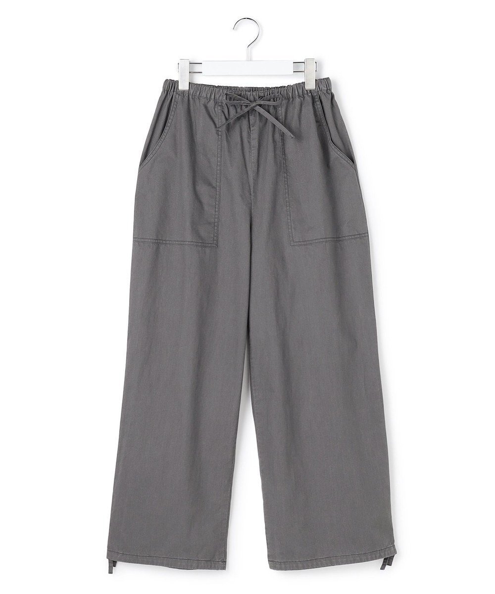 【ジェイプレスヨークストリート/J.PRESS YORK STREET】の【WOMEN】ソフトコットン ワイドベイカー パンツ インテリア・キッズ・メンズ・レディースファッション・服の通販 founy(ファニー) 　ファッション　Fashion　レディースファッション　Fashion for Women　パンツ　Pants & Trousers　ヴィンテージ　Vintage Style　春　Spring　デニム　Denim, Jeans Material　ドローコード　Drawcord, Drawstring Cord　ドローストリング　Drawstring, Pull Cord　フロント　Front, Front Design　ボトム　Bottoms, Lower Wear　ミリタリー　Military, Army Style　リラックス　Relax, Relaxed Fit　ワイド　Wide, Wide Fit　ワーク　Workwear, Utility Style　S/S・春夏　SS, Spring/Summer, Warm Season　夏　Summer　グレー系|ID: prp329100004867606 ipo3291000000036261400