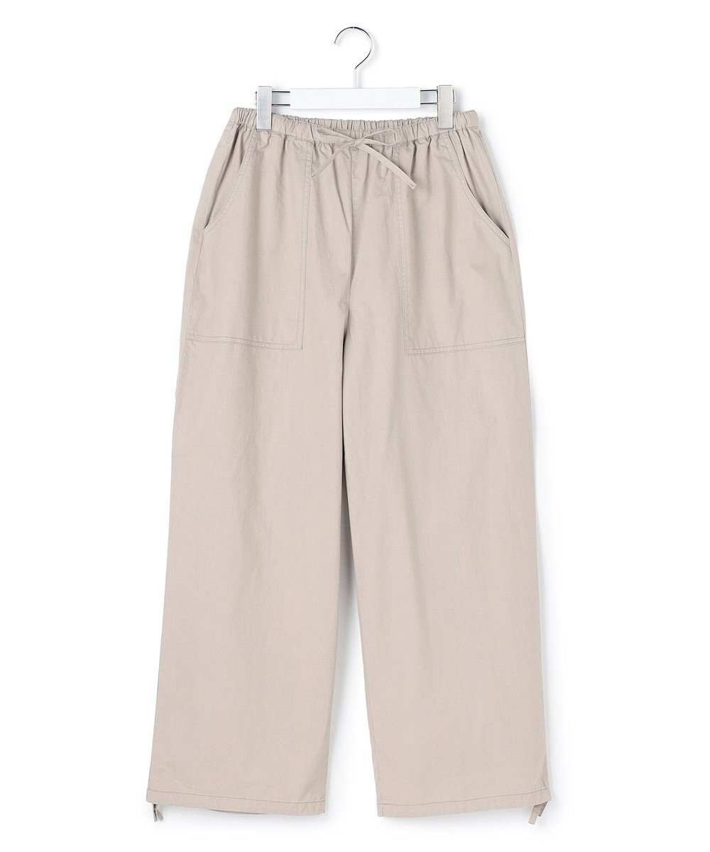 【ジェイプレスヨークストリート/J.PRESS YORK STREET】の【WOMEN】ソフトコットン ワイドベイカー パンツ インテリア・キッズ・メンズ・レディースファッション・服の通販 founy(ファニー) 　ファッション　Fashion　レディースファッション　Fashion for Women　パンツ　Pants & Trousers　ヴィンテージ　Vintage Style　春　Spring　デニム　Denim, Jeans Material　ドローコード　Drawcord, Drawstring Cord　ドローストリング　Drawstring, Pull Cord　フロント　Front, Front Design　ボトム　Bottoms, Lower Wear　ミリタリー　Military, Army Style　リラックス　Relax, Relaxed Fit　ワイド　Wide, Wide Fit　ワーク　Workwear, Utility Style　S/S・春夏　SS, Spring/Summer, Warm Season　夏　Summer　ベージュ系|ID: prp329100004867606 ipo3291000000036261401