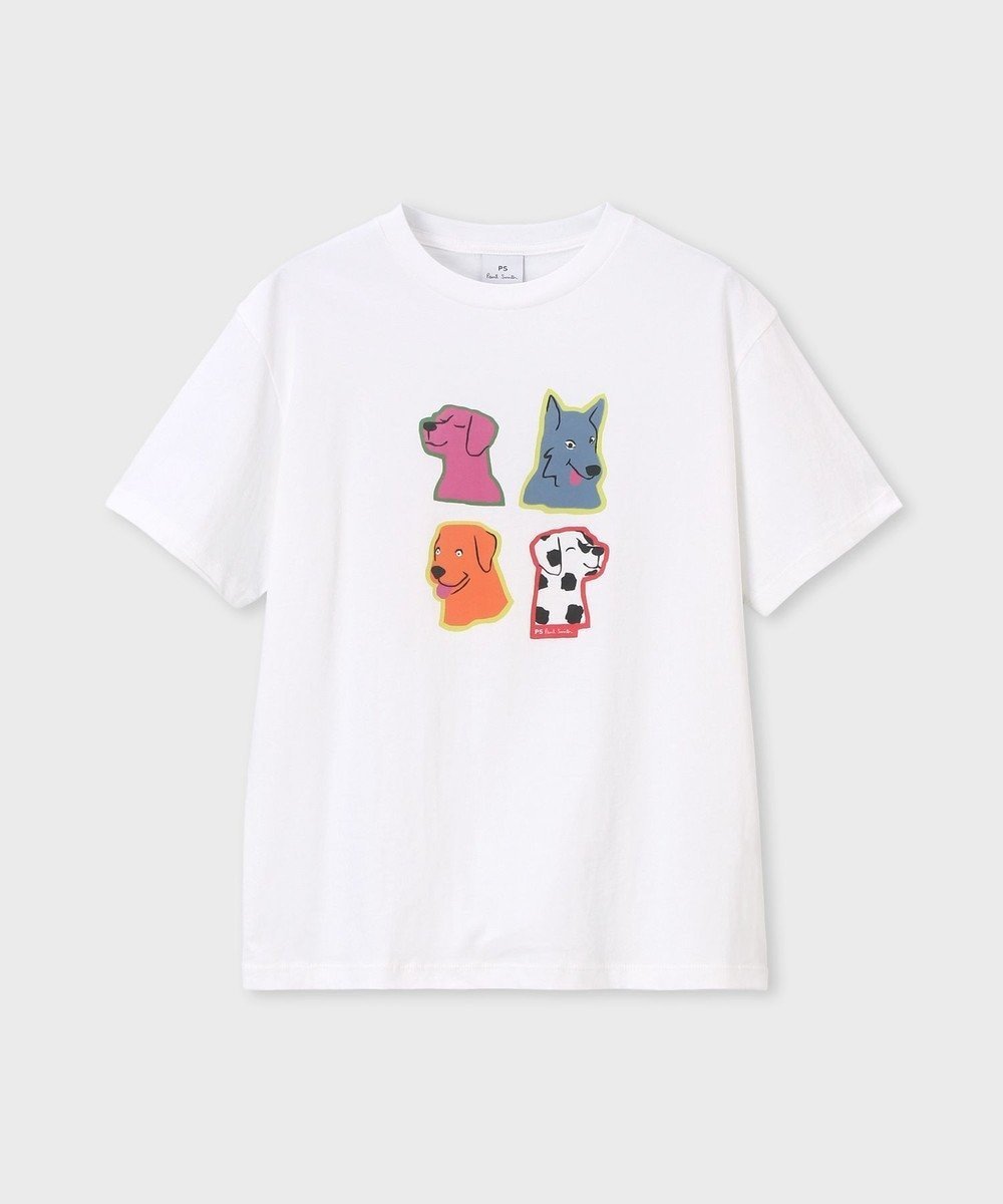 【ポール スミス/Paul Smith】のPop Dogs 半袖Tシャツ インテリア・キッズ・メンズ・レディースファッション・服の通販 founy(ファニー) 　ファッション　Fashion　レディースファッション　Fashion for Women　トップス・カットソー　Cut & Sew Tops　シャツ・ブラウス・オフィスカジュアル　Elegant Blouses & Button-Ups　ロングTシャツ・Tシャツ　Longline T-Shirts & Tees　カットソー・ベーシックTシャツ　Cut-and-Sewn Tops / Stretch Tees & Basics　インナー　Innerwear　カットソー　Cut and Sewn Top　ギフト プレゼント　Gift / Present　ジャケット　Jacket, Outerwear　デニム　Denim, Jeans Material　プリント　Print, Printed Pattern　リラックス　Relax, Relaxed Fit　半袖　Short Sleeve, Half Sleeve　夏　Summer　手描き　Hand-Drawn, Illustrated　S/S・春夏　SS, Spring/Summer, Warm Season　犬　Dog　A/W・秋冬　Autumn/Winter　ホワイト|ID: prp329100004867609 ipo3291000000036261412