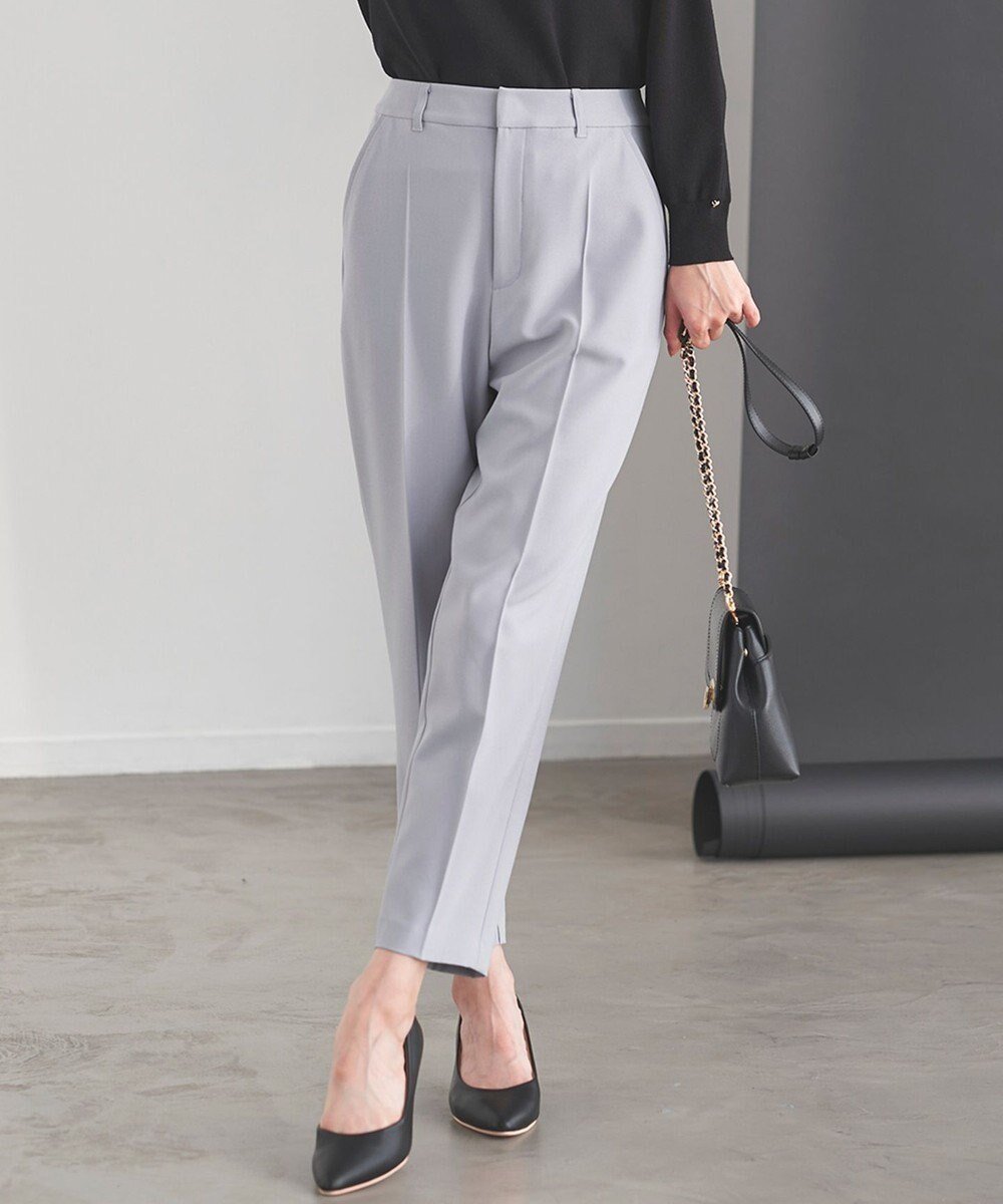 【エニィ スィス/any SiS】の【洗える】褒めらレディテーパード パンツ インテリア・キッズ・メンズ・レディースファッション・服の通販 founy(ファニー) 　ファッション　Fashion　レディースファッション　Fashion for Women　パンツ　Pants & Trousers　春　Spring　洗える　Machine Washable　シルケット　Silket, Silky Cotton　ジャケット　Jacket, Outerwear　ストレッチ　Stretch, Stretchy Fabric　センター　Center, Center Line　定番　Standard, Basic Item　バランス　Balance, Style Balance　フレア　Flare, Flared　ワイド　Wide, Wide Fit　S/S・春夏　SS, Spring/Summer, Warm Season　夏　Summer　ライトブルー|ID: prp329100004867622 ipo3291000000036261533