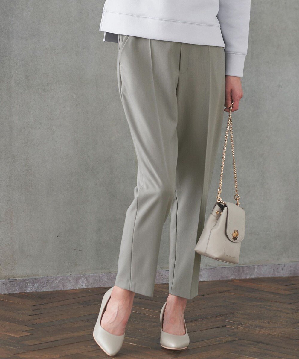 【エニィ スィス/any SiS】の【洗える】褒めらレディテーパード パンツ インテリア・キッズ・メンズ・レディースファッション・服の通販 founy(ファニー) 　ファッション　Fashion　レディースファッション　Fashion for Women　パンツ　Pants & Trousers　春　Spring　洗える　Machine Washable　シルケット　Silket, Silky Cotton　ジャケット　Jacket, Outerwear　ストレッチ　Stretch, Stretchy Fabric　センター　Center, Center Line　定番　Standard, Basic Item　バランス　Balance, Style Balance　フレア　Flare, Flared　ワイド　Wide, Wide Fit　S/S・春夏　SS, Spring/Summer, Warm Season　夏　Summer　ライトグレー|ID: prp329100004867622 ipo3291000000036261535