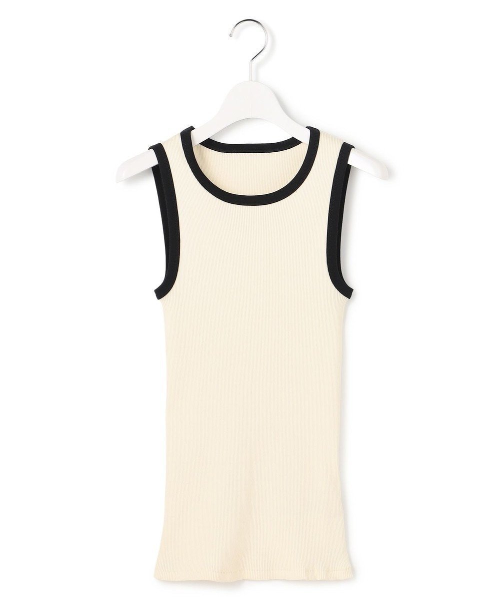 【アイシービー/iCB】のオーガニックリブ タンクトップ インテリア・キッズ・メンズ・レディースファッション・服の通販 founy(ファニー) 　ファッション　Fashion　レディースファッション　Fashion for Women　トップス・カットソー　Cut & Sew Tops　インド　Indian Textile　インナー　Innerwear　春　Spring　コンパクト　Compact, Small Size　ジャケット　Jacket, Outerwear　タンク　Tank Top, Sleeveless Top　ノースリーブ　Sleeveless, No-Sleeve　フィット　Fit, Slim Fit　S/S・春夏　SS, Spring/Summer, Warm Season　夏　Summer　エレガント 上品　Elegant　2026年　2026　アイボリー×ブラック|ID: prp329100004867633 ipo3291000000036261672