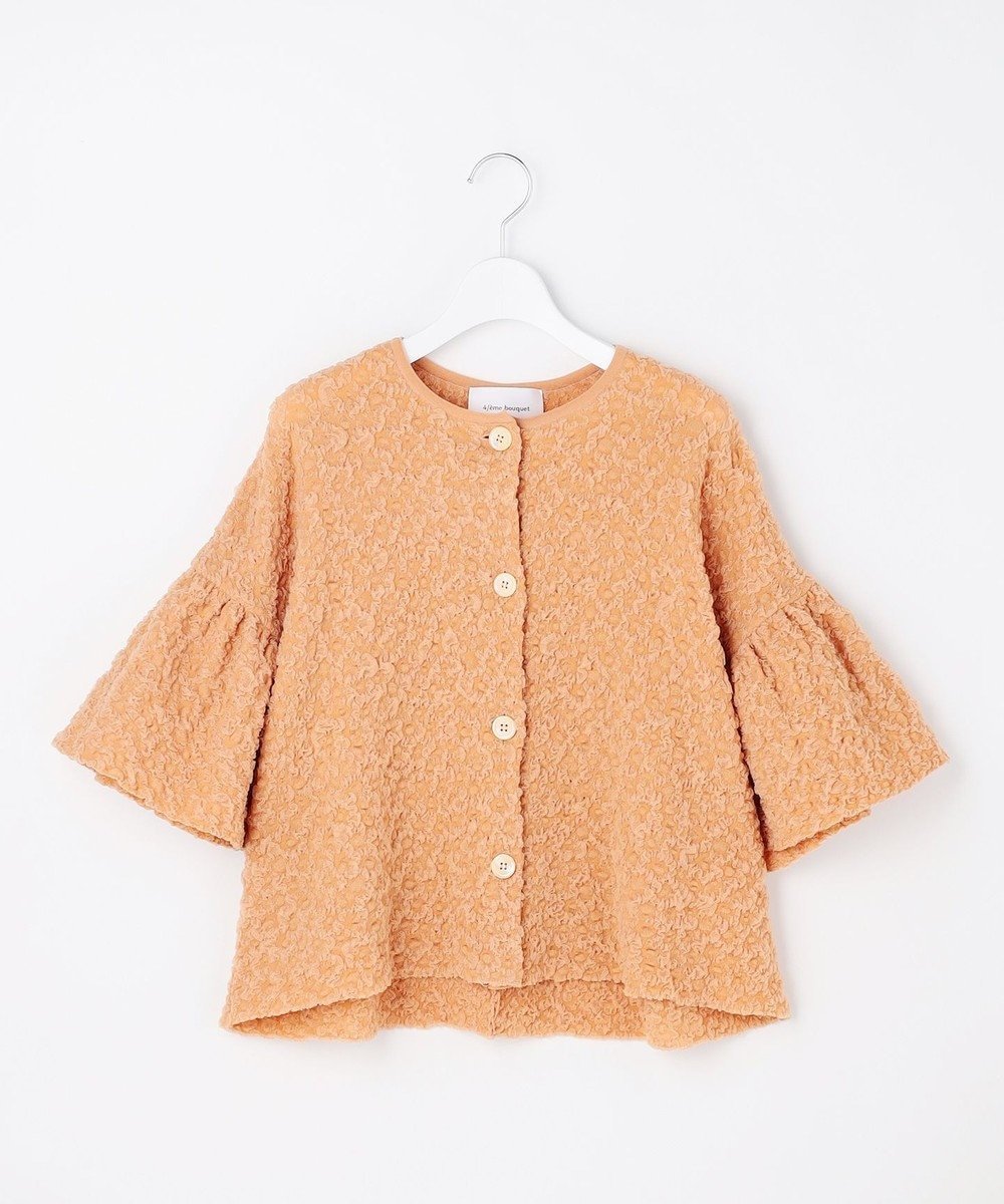 【自由区/JIYU-KU】の【カトリエムブーケ】Une forme bosselee ギャザーディテールボタンフロントプルオーバー インテリア・キッズ・メンズ・レディースファッション・服の通販 founy(ファニー) 　ファッション　Fashion　レディースファッション　Fashion for Women　トップス・カットソー　Cut & Sew Tops　ニット　Knit Tops & Sweaters　カジュアルプルオーバー・ニットトップス　Pullovers & Knit Tops / Casual Pullovers　ギャザー　Gathered, Ruffled　ストレッチ　Stretch, Stretchy Fabric　セーター　Sweater, Knitwear　ドロップ　Drop Shoulder, Dropped Style　フォルム　Silhouette, Form　モダン　Modern, Contemporary　夏　Summer　春　Spring　S/S・春夏　SS, Spring/Summer, Warm Season　オレンジ|ID: prp329100004867644 ipo3291000000036261742