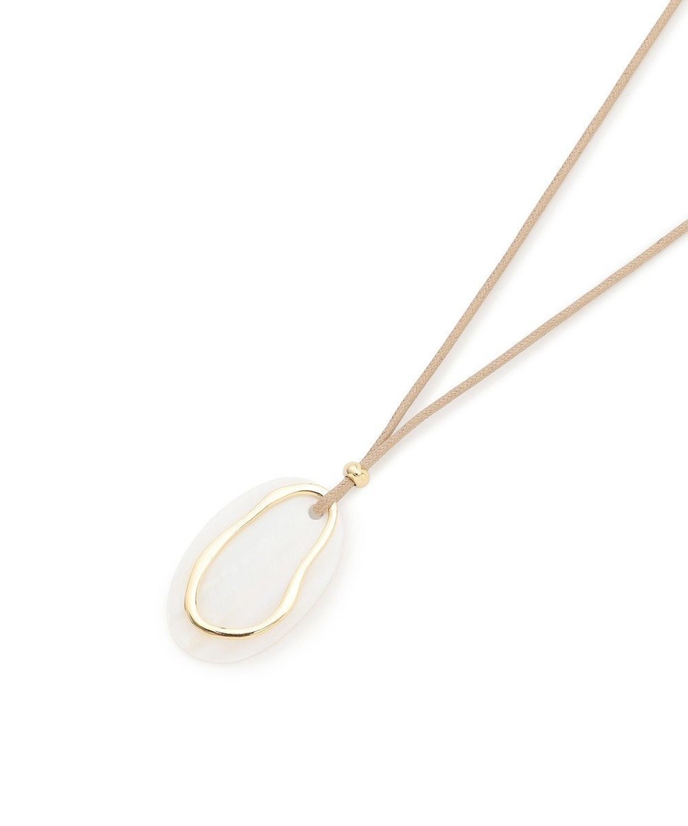 【23区/NIJYUSANKU】の【先行予約】オーバルシェル コンビ ネックレス インテリア・キッズ・メンズ・レディースファッション・服の通販 founy(ファニー) 　ファッション　Fashion　レディースファッション　Fashion for Women　ジュエリー　Jewelry　ネックレス　Necklaces & Pendants　アクセサリー　Fashion Accessories　オーバル　Oval Design　コンビ　Combo, Combination Style　シンプル　Simple, Minimal　ネックレス　Necklace, Pendant Necklace　バランス　Balance, Style Balance　メタル　Metal, Metal Parts　リラックス　Relax, Relaxed Fit　ワンポイント　One Point, Statement Accent　S/S・春夏　SS, Spring/Summer, Warm Season　夏　Summer　エレガント 上品　Elegant　2026年　2026　ホワイト系|ID: prp329100004867646 ipo3291000000036261761