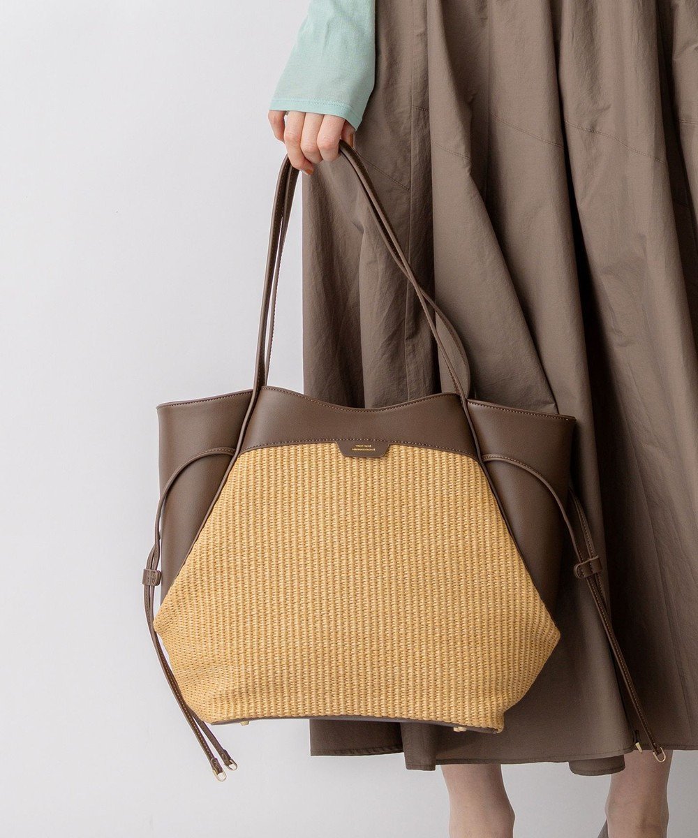 【23区/NIJYUSANKU】のペーパーライクコンビ トートバッグ (M) 人気、トレンドファッション・服の通販 founy(ファニー) 　ファッション　Fashion　レディースファッション　Fashion for Women　バッグ　Bags　シンプル　Simple, Minimal　フォルム　Silhouette, Form　S/S・春夏　SS, Spring/Summer, Warm Season　夏　Summer　エレガント 上品　Elegant　ビジネス 仕事 通勤　Business / Work / Commuting　2026年　2026　 other-1|ID: prp329100004867653 ipo3291000000036261817