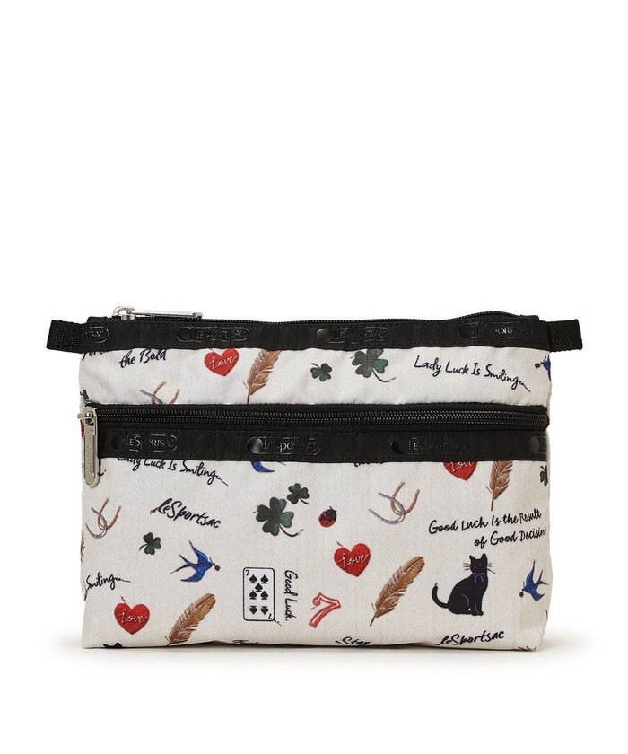 【レスポートサック/LeSportsac】のCOSMETIC CLUTCH/ハッピーウィッシーズ インテリア・キッズ・メンズ・レディースファッション・服の通販 founy(ファニー) https://founy.com/ ファッション Fashion レディースファッション Fashion for Women バッグ Bags ミニ財布・二つ折り財布 Wallets & Card Cases ポーチ&ミニバッグ Pouches & Mini Bags おすすめ Recommended / Our Picks クラッチ Clutch, Clutch Bag プリント Print, Printed Pattern ポケット Pocket, Pocket Detail ポーチ Pouch, Small Case モチーフ Motif, Design Theme 旅行 Travel 財布 Wallet, Purse |ID: prp329100004867697 ipo3291000000036262080