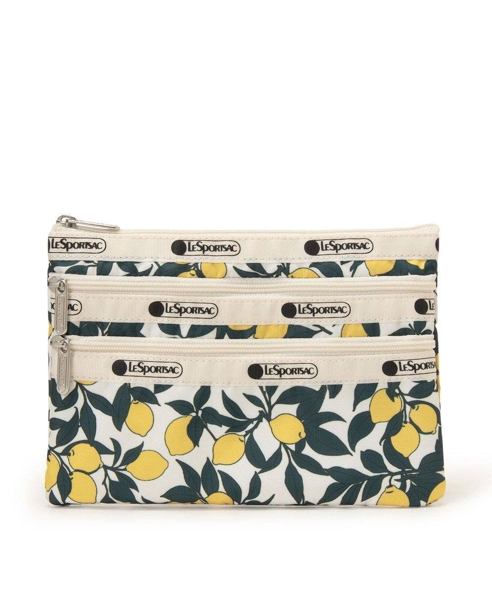 【レスポートサック/LeSportsac】の3ZIP COSMETIC/レモンオーチャード インテリア・キッズ・メンズ・レディースファッション・服の通販 founy(ファニー) 　ファッション　Fashion　レディースファッション　Fashion for Women　ミニ財布・二つ折り財布　Wallets & Card Cases　ポーチ&ミニバッグ　Pouches & Mini Bags　シンプル　Simple, Minimal　スリム　Slim, Slim Fit　フラット　Flat, Flat Shoes　プリント　Print, Printed Pattern　ポケット　Pocket, Pocket Detail　ポーチ　Pouch, Small Case　モチーフ　Motif, Design Theme　旅行　Travel　財布　Wallet, Purse　レモンオーチャード|ID: prp329100004867699 ipo3291000000036262093