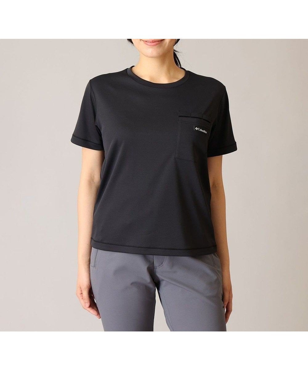 【コロンビア/Columbia】のColumbia/ マウンテンズアーコーリングショートスリーブTシャツ /コロンビア インテリア・キッズ・メンズ・レディースファッション・服の通販 founy(ファニー) 　ファッション　Fashion　レディースファッション　Fashion for Women　トップス・カットソー　Cut & Sew Tops　シャツ・ブラウス・オフィスカジュアル　Elegant Blouses & Button-Ups　ロングTシャツ・Tシャツ　Longline T-Shirts & Tees　カットソー・ベーシックTシャツ　Cut-and-Sewn Tops / Stretch Tees & Basics　おすすめ　Recommended / Our Picks　カットソー　Cut and Sewn Top　サングラス　Sunglasses, Shades　ポケット　Pocket, Pocket Detail　メッシュ　Mesh, Net Fabric　夏　Summer　S/S・春夏　SS, Spring/Summer, Warm Season　A/W・秋冬　Autumn/Winter　Black|ID: prp329100004867715 ipo3291000000036262253