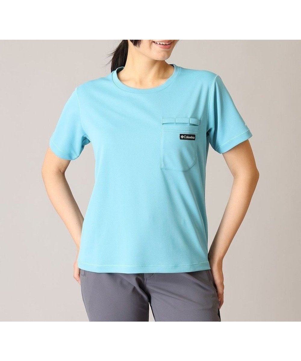 【コロンビア/Columbia】のColumbia/ マウンテンズアーコーリングショートスリーブTシャツ /コロンビア インテリア・キッズ・メンズ・レディースファッション・服の通販 founy(ファニー) 　ファッション　Fashion　レディースファッション　Fashion for Women　トップス・カットソー　Cut & Sew Tops　シャツ・ブラウス・オフィスカジュアル　Elegant Blouses & Button-Ups　ロングTシャツ・Tシャツ　Longline T-Shirts & Tees　カットソー・ベーシックTシャツ　Cut-and-Sewn Tops / Stretch Tees & Basics　おすすめ　Recommended / Our Picks　カットソー　Cut and Sewn Top　サングラス　Sunglasses, Shades　ポケット　Pocket, Pocket Detail　メッシュ　Mesh, Net Fabric　夏　Summer　S/S・春夏　SS, Spring/Summer, Warm Season　A/W・秋冬　Autumn/Winter　Vintage Blue|ID: prp329100004867715 ipo3291000000036262255
