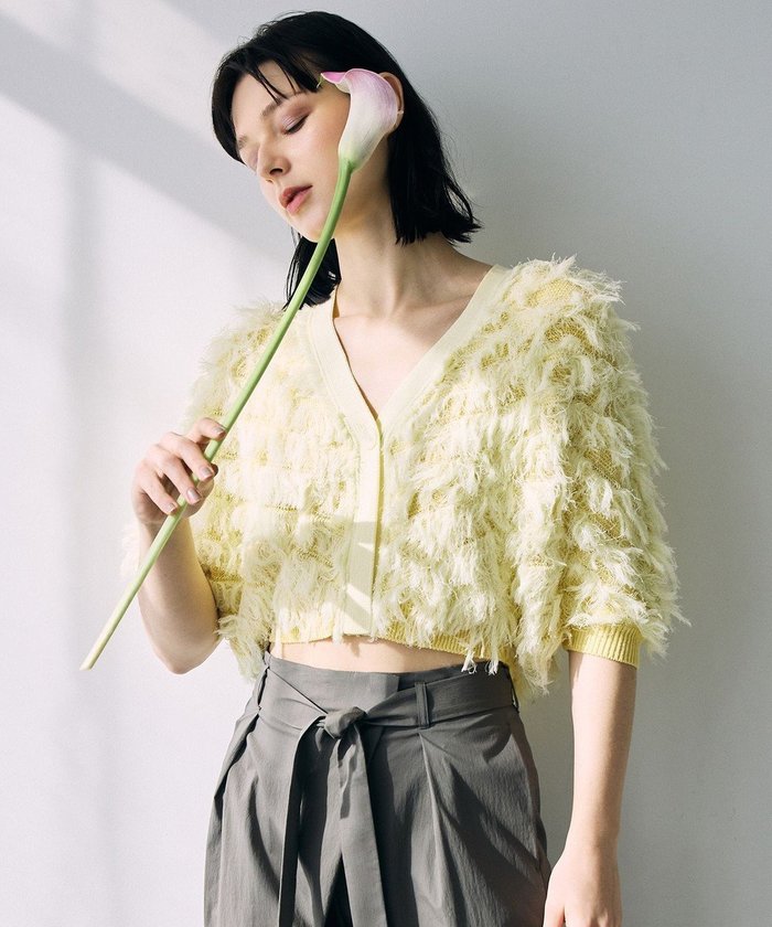 【自由区/JIYU-KU】の【カトリエムブーケ】Cardigan tout doux フリンジカーディガン インテリア・キッズ・メンズ・レディースファッション・服の通販 founy(ファニー) https://founy.com/ ファッション Fashion レディースファッション Fashion for Women トップス・カットソー Cut & Sew Tops カーディガン・羽織り Layered Style Cardigans 春 Spring カーディガン Cardigan, Knitwear ショート Short, Short Length バランス Balance, Style Balance ミックス Mix, Mixed Style モダン Modern, Contemporary S/S・春夏 SS, Spring/Summer, Warm Season 夏 Summer |ID: prp329100004867725 ipo3291000000036262333