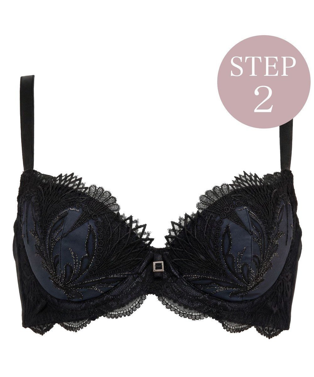 【ブラデリス ニューヨーク/BRADELIS New York】の【BRADELIS New York/ 育乳補整ブラ・STEP2 寄せる】ローズステップ2ブラ26S1 補正下着 しっかり谷間を作るブラ インテリア・キッズ・メンズ・レディースファッション・服の通販 founy(ファニー) 　ファッション　Fashion　レディースファッション　Fashion for Women　下着・ランジェリー　Lingerie & Intimates　ブラジャー・ランジェリーブラ　Bras / Lingerie Bras　アンダーウェア・ベースインナー・肌着　Underwear / Base Layer / Undergarments　アンダー　Underwear Essentials　エレガント 上品　Elegant　クール　Cool, Chic　シャーリング　Shirring, Ruched　フェミニン　Feminine, Girly　ブラジャー　Bra, Lingerie　ポケット　Pocket, Pocket Detail　ラップ　Wrap, Wrap Design　レース　Lace, Lace Fabric　ロマンティック　Romantic, Feminine Style　ローズ　Rose, Rose Motif　ワイヤー　Wire, Wired Bra　おすすめ　Recommended / Our Picks　ブラック|ID: prp329100004867726 ipo3291000000036262343