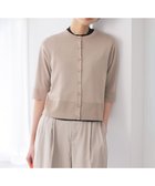 【組曲/KUMIKYOKU】の【先行予約】シアーニット5分袖 カーディガン ベージュ系|ID: prp329100004867736 ipo3291000000036273272