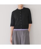 【組曲/KUMIKYOKU】の【先行予約】シアーニット5分袖 カーディガン ブラック系|ID: prp329100004867736 ipo3291000000036273273