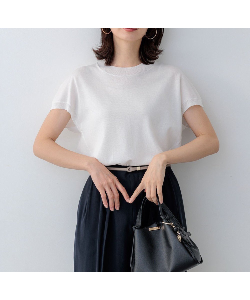 【組曲/KUMIKYOKU】の【先行予約】シアー ニットT 人気、トレンドファッション・服の通販 founy(ファニー) 　ファッション　Fashion　レディースファッション　Fashion for Women　トップス・カットソー　Cut & Sew Tops　ニット　Knit Tops & Sweaters　エレガント 上品　Elegant　春　Spring　カーディガン　Cardigan, Knitwear　シアー　Sheer, See-Through　スリーブ　Sleeve, Long Sleeve / Short Sleeve　セーター　Sweater, Knitwear　ドレープ　Drape, Draping Fabric　バランス　Balance, Style Balance　フォルム　Silhouette, Form　ボトム　Bottoms, Lower Wear　リラックス　Relax, Relaxed Fit　S/S・春夏　SS, Spring/Summer, Warm Season　夏　Summer　 other-1|ID: prp329100004867739 ipo3291000000036262508