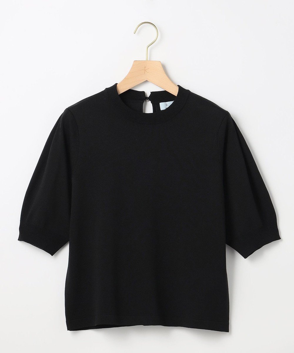 【組曲/KUMIKYOKU】の【先行予約】シアー ニット5分袖 プルオーバー インテリア・キッズ・メンズ・レディースファッション・服の通販 founy(ファニー) 　ファッション　Fashion　レディースファッション　Fashion for Women　トップス・カットソー　Cut & Sew Tops　ニット　Knit Tops & Sweaters　カジュアルプルオーバー・ニットトップス　Pullovers & Knit Tops / Casual Pullovers　アンサンブル　Ensemble Set　エレガント 上品　Elegant　春　Spring　カーディガン　Cardigan, Knitwear　クロップド　Cropped, Short Length　コンパクト　Compact, Small Size　シアー　Sheer, See-Through　シンプル　Simple, Minimal　セーター　Sweater, Knitwear　ドレープ　Drape, Draping Fabric　モダン　Modern, Contemporary　リラックス　Relax, Relaxed Fit　S/S・春夏　SS, Spring/Summer, Warm Season　おすすめ　Recommended / Our Picks　夏　Summer　ブラック系|ID: prp329100004867740 ipo3291000000036262524