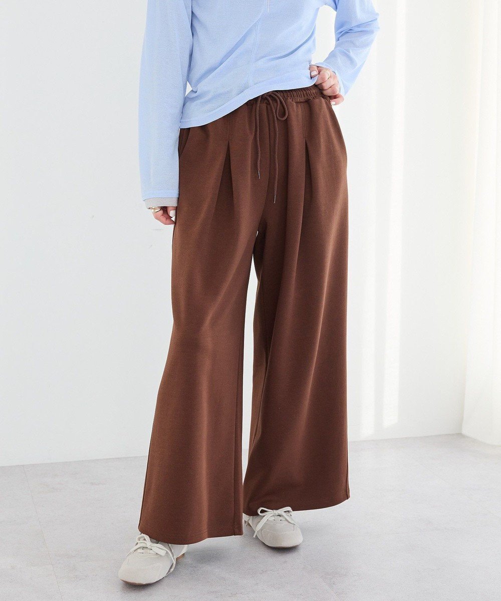 【クラフトスタンダードブティック/CRAFT STANDARD BOUTIQUE】のダンボールニットタックパンツ インテリア・キッズ・メンズ・レディースファッション・服の通販 founy(ファニー) 　ファッション　Fashion　レディースファッション　Fashion for Women　パンツ　Pants & Trousers　春　Spring　カットソー　Cut and Sewn Top　ドローストリング　Drawstring, Pull Cord　フィット　Fit, Slim Fit　フロント　Front, Front Design　ポケット　Pocket, Pocket Detail　リラックス　Relax, Relaxed Fit　S/S・春夏　SS, Spring/Summer, Warm Season　夏　Summer　エレガント 上品　Elegant　Brown|ID: prp329100004867741 ipo3291000000036262534