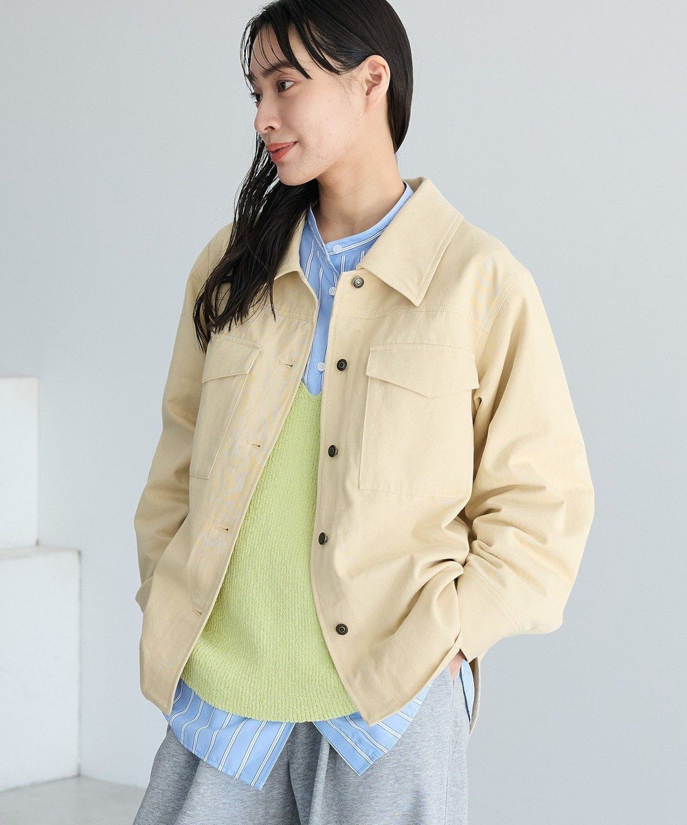 【クラフトスタンダードブティック/CRAFT STANDARD BOUTIQUE】のワークシャツブルゾン インテリア・キッズ・メンズ・レディースファッション・服の通販 founy(ファニー) 　ファッション　Fashion　レディースファッション　Fashion for Women　アウター　Coat / Outerwear Collection　レディースジャケット・軽アウター　Jackets　ブルゾンジャケット・スポーティアウター　Blouson Jackets　春　Spring　ジャケット　Jacket, Outerwear　スニーカー　Sneakers, Trainers　デニム　Denim, Jeans Material　ブルゾン　Blouson, Bomber Jacket　プリーツ　Pleats, Pleated　ボックス　Boxy, Box Shape　ポケット　Pocket, Pocket Detail　ロング　Long, Long-Length　ワイド　Wide, Wide Fit　S/S・春夏　SS, Spring/Summer, Warm Season　夏　Summer　Light Beige|ID: prp329100004867743 ipo3291000000036262548