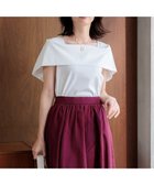 【組曲/KUMIKYOKU】の【先行予約】GIZAコットンオフショルダー カットソー 人気、トレンドファッション・服の通販 founy(ファニー) ファッション Fashion レディースファッション Fashion for Women トップス・カットソー Cut & Sew Tops シャツ・ブラウス・オフィスカジュアル Elegant Blouses & Button-Ups ロングTシャツ・Tシャツ Longline T-Shirts & Tees カットソー・ベーシックTシャツ Cut-and-Sewn Tops / Stretch Tees & Basics 春 Spring カットソー Cut and Sewn Top 吸水 Absorbent, Quick-Dry スクエア Square, Square Shape デニム Denim, Jeans Material パターン Pattern, Design Print フェミニン Feminine, Girly S/S・春夏 SS, Spring/Summer, Warm Season おすすめ Recommended / Our Picks 夏 Summer エレガント 上品 Elegant thumbnail アイボリー系|ID: prp329100004867748 ipo3291000000036262605