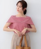 【組曲/KUMIKYOKU】の【先行予約】GIZAコットンオフショルダー カットソー 人気、トレンドファッション・服の通販 founy(ファニー) ファッション Fashion レディースファッション Fashion for Women トップス・カットソー Cut & Sew Tops シャツ・ブラウス・オフィスカジュアル Elegant Blouses & Button-Ups ロングTシャツ・Tシャツ Longline T-Shirts & Tees カットソー・ベーシックTシャツ Cut-and-Sewn Tops / Stretch Tees & Basics 春 Spring カットソー Cut and Sewn Top 吸水 Absorbent, Quick-Dry スクエア Square, Square Shape デニム Denim, Jeans Material パターン Pattern, Design Print フェミニン Feminine, Girly S/S・春夏 SS, Spring/Summer, Warm Season おすすめ Recommended / Our Picks 夏 Summer エレガント 上品 Elegant thumbnail オフ×チェリー系2|ID: prp329100004867748 ipo3291000000036262607