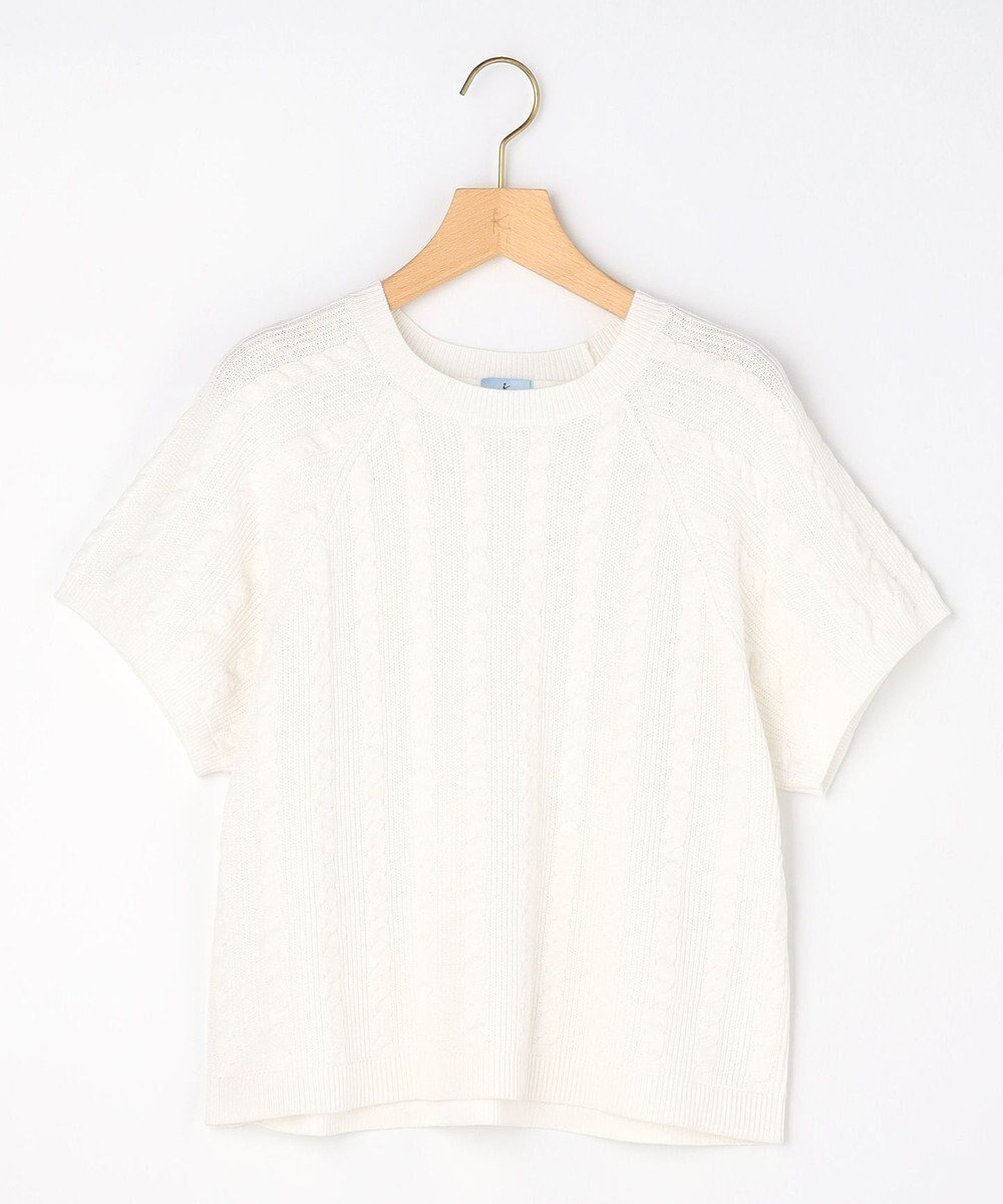 【組曲/KUMIKYOKU】の【先行予約・WEB限定】バックリボンケーブル ニット インテリア・キッズ・メンズ・レディースファッション・服の通販 founy(ファニー) 　ファッション　Fashion　レディースファッション　Fashion for Women　トップス・カットソー　Cut & Sew Tops　ニット　Knit Tops & Sweaters　春　Spring　コンパクト　Compact, Small Size　シンプル　Simple, Minimal　ストレッチ　Stretch, Stretchy Fabric　セーター　Sweater, Knitwear　バランス　Balance, Style Balance　リボン　Ribbon, Bow　S/S・春夏　SS, Spring/Summer, Warm Season　夏　Summer　エレガント 上品　Elegant　ホワイト系|ID: prp329100004867751 ipo3291000000036262632