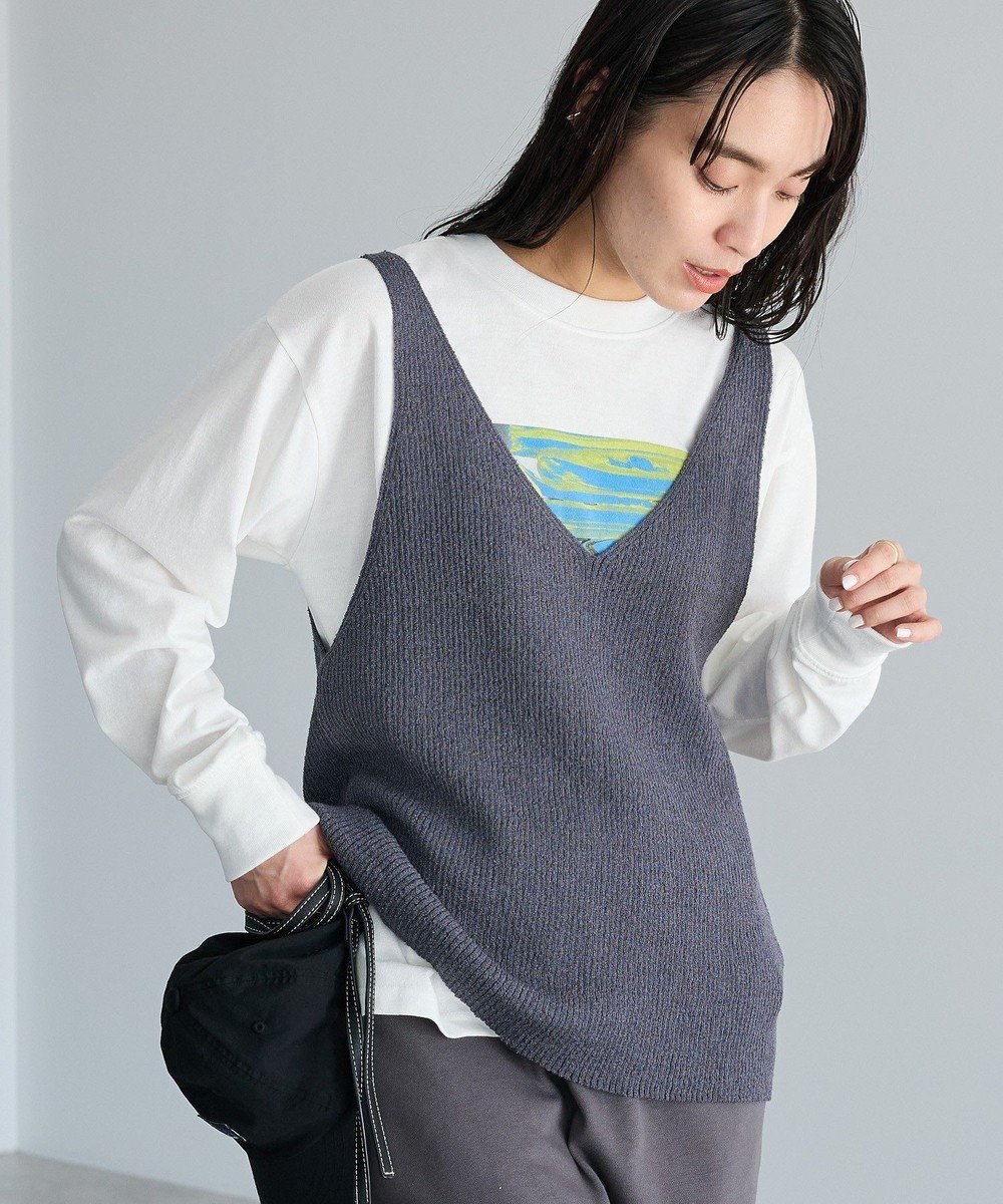 【クラフトスタンダードブティック/CRAFT STANDARD BOUTIQUE】の前後2WAY/ミニブークレベスト インテリア・キッズ・メンズ・レディースファッション・服の通販 founy(ファニー) 　ファッション　Fashion　レディースファッション　Fashion for Women　アウター　Coat / Outerwear Collection　トップス・カットソー　Cut & Sew Tops　ベスト&ジレ / 重ね着スタイル　Vests & Gilets　アクセサリー　Fashion Accessories　春　Spring　シンプル　Simple, Minimal　スクエア　Square, Square Shape　スニーカー　Sneakers, Trainers　チェーン　Chain, Chain Strap　バランス　Balance, Style Balance　フィット　Fit, Slim Fit　ベスト　Vest, Waistcoat　ポケット　Pocket, Pocket Detail　モダン　Modern, Contemporary　リラックス　Relax, Relaxed Fit　ワイド　Wide, Wide Fit　S/S・春夏　SS, Spring/Summer, Warm Season　夏　Summer　Gray|ID: prp329100004867754 ipo3291000000036262659