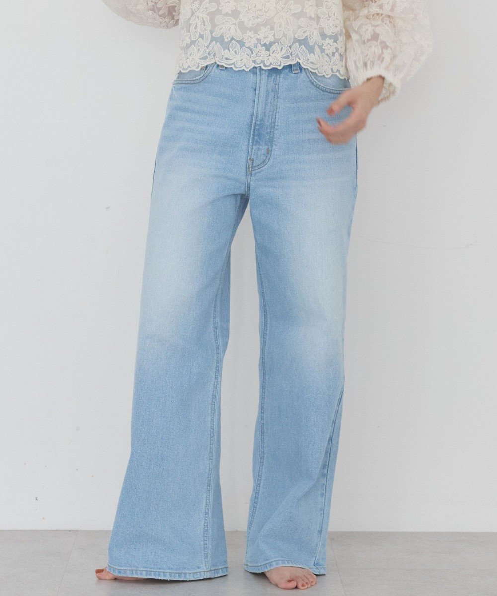 【アメリカンホリック/AMERICAN HOLIC】の【EDWIN別注】ワイドデニム インテリア・キッズ・メンズ・レディースファッション・服の通販 founy(ファニー) 　ファッション　Fashion　レディースファッション　Fashion for Women　パンツ　Pants & Trousers　デニムパンツ・ジーンズ・美脚デニム　Denim Jeans & Pants　アメリカン　American Style　ウォッシュ　Washed Finish　春　Spring　シルバー　Silver, Metallic Silver　スタイリッシュ　Stylish, Fashionable　ストレッチ　Stretch, Stretchy Fabric　デニム　Denim, Jeans Material　パッチ　Patch, Appliqué　ポケット　Pocket, Pocket Detail　別注　Limited Edition, Custom Order　ワイド　Wide, Wide Fit　S/S・春夏　SS, Spring/Summer, Warm Season　夏　Summer　Light Indigo|ID: prp329100004867755 ipo3291000000036262665