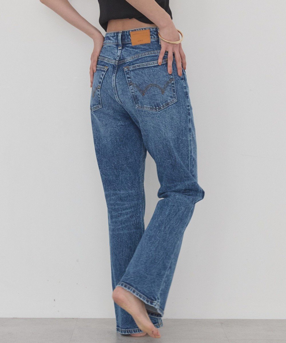 【アメリカンホリック/AMERICAN HOLIC】の【EDWIN別注】フレアデニム インテリア・キッズ・メンズ・レディースファッション・服の通販 founy(ファニー) 　ファッション　Fashion　レディースファッション　Fashion for Women　パンツ　Pants & Trousers　デニムパンツ・ジーンズ・美脚デニム　Denim Jeans & Pants　アメリカン　American Style　ウォッシュ　Washed Finish　春　Spring　シルバー　Silver, Metallic Silver　スタイリッシュ　Stylish, Fashionable　ストレッチ　Stretch, Stretchy Fabric　デニム　Denim, Jeans Material　トレンド　Trend, Trending Now　パッチ　Patch, Appliqué　フレア　Flare, Flared　ポケット　Pocket, Pocket Detail　別注　Limited Edition, Custom Order　S/S・春夏　SS, Spring/Summer, Warm Season　夏　Summer　Medium Indigo|ID: prp329100004867756 ipo3291000000036262675