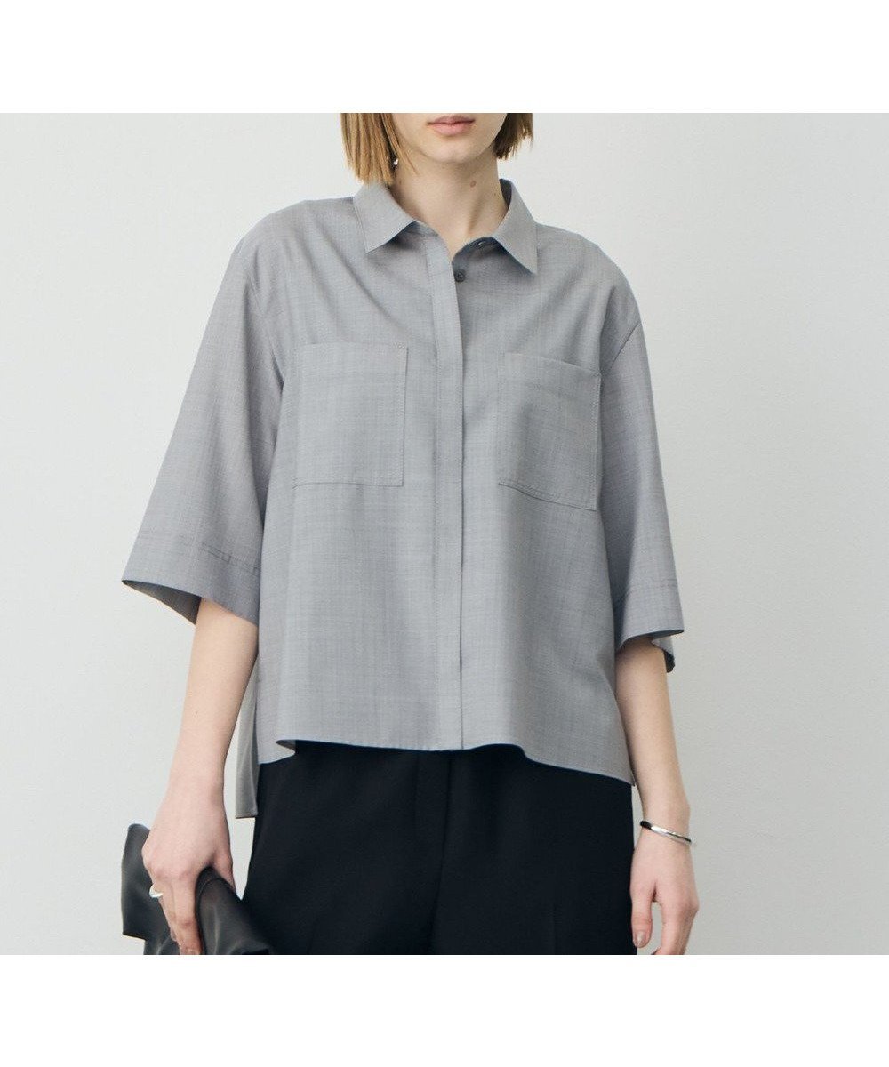 【アイシービー/iCB】の【先行予約】ドライクールトロ 5分袖シャツ インテリア・キッズ・メンズ・レディースファッション・服の通販 founy(ファニー) 　ファッション　Fashion　レディースファッション　Fashion for Women　トップス・カットソー　Cut & Sew Tops　シャツ・ブラウス・オフィスカジュアル　Elegant Blouses & Button-Ups　春　Spring　キャミソール　Camisole, Spaghetti Strap Top　キュプラ　Cupro, Eco Fabric　セットアップ　Set-Up, Coordinated Outfit　ノースリーブ　Sleeveless, No-Sleeve　ポケット　Pocket, Pocket Detail　半袖　Short Sleeve, Half Sleeve　羽織　Haori, Light Jacket　ワイド　Wide, Wide Fit　S/S・春夏　SS, Spring/Summer, Warm Season　夏　Summer　エレガント 上品　Elegant　2026年　2026　ライトグレー|ID: prp329100004867757 ipo3291000000036262681