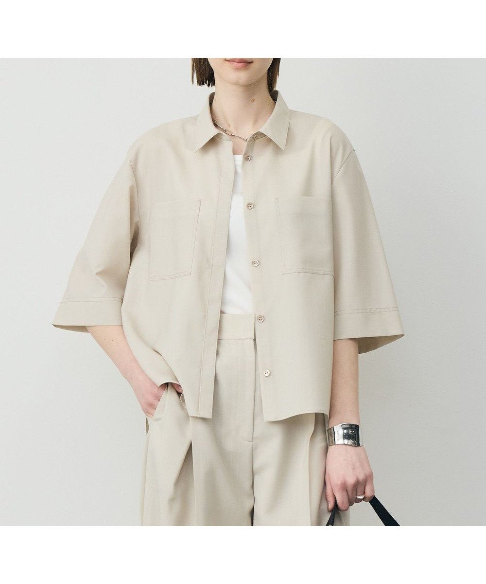 【アイシービー/iCB】の【先行予約】ドライクールトロ 5分袖シャツ インテリア・キッズ・メンズ・レディースファッション・服の通販 founy(ファニー) 　ファッション　Fashion　レディースファッション　Fashion for Women　トップス・カットソー　Cut & Sew Tops　シャツ・ブラウス・オフィスカジュアル　Elegant Blouses & Button-Ups　春　Spring　キャミソール　Camisole, Spaghetti Strap Top　キュプラ　Cupro, Eco Fabric　セットアップ　Set-Up, Coordinated Outfit　ノースリーブ　Sleeveless, No-Sleeve　ポケット　Pocket, Pocket Detail　半袖　Short Sleeve, Half Sleeve　羽織　Haori, Light Jacket　ワイド　Wide, Wide Fit　S/S・春夏　SS, Spring/Summer, Warm Season　夏　Summer　エレガント 上品　Elegant　2026年　2026　サンドベージュ|ID: prp329100004867757 ipo3291000000036262683