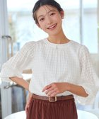 【ティアクラッセ/Tiaclasse】のシアーチェックブラウス オフホワイト|ID: prp329100004867763 ipo3291000000036262737