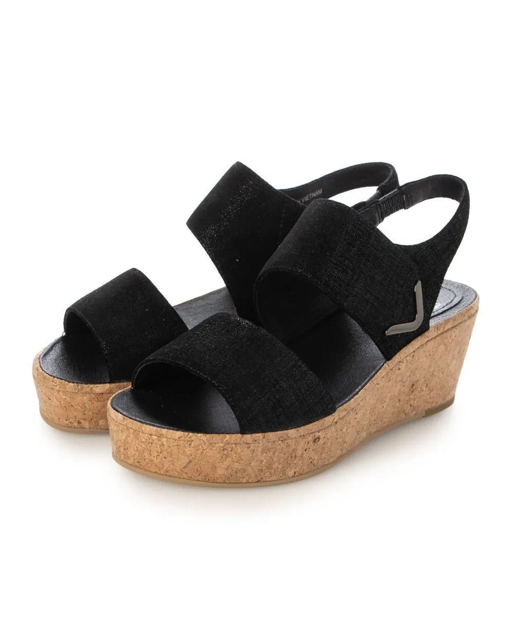 【イング/ing】のing ワンポイントウエッジソールサンダル インテリア・キッズ・メンズ・レディースファッション・服の通販 founy(ファニー) 　ファッション　Fashion　レディースファッション　Fashion for Women　厚底　Platform Shoes　春　Spring　サンダル　Sandals, Summer Shoes　シューズ　Shoes, Footwear　トレンド　Trend, Trending Now　バランス　Balance, Style Balance　フィット　Fit, Slim Fit　ベーシック　Basic, Essential　リゾート　Resort, Vacation Style　S/S・春夏　SS, Spring/Summer, Warm Season　おすすめ　Recommended / Our Picks　夏　Summer　エレガント 上品　Elegant　ブラック|ID: prp329100004867773 ipo3291000000036262831